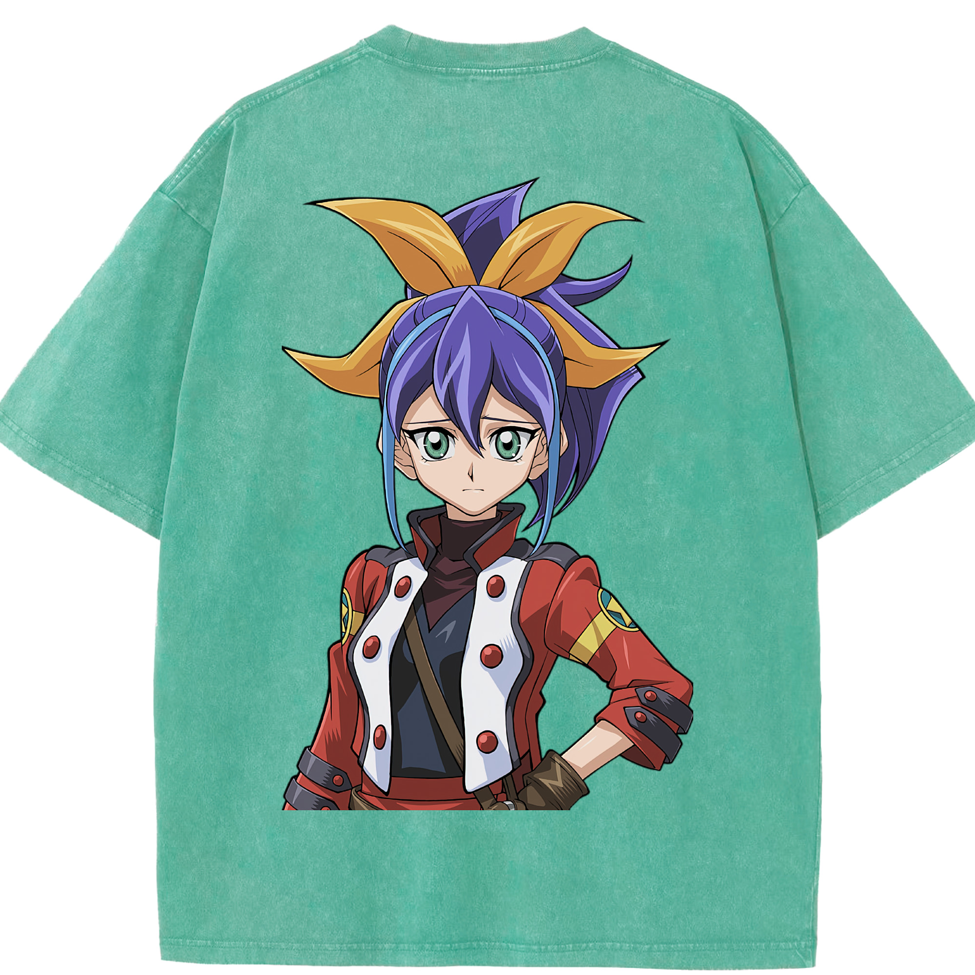 （画像用） 遊☆戯☆王 Yu-Gi-Oh! 綿100% ヴィンテージ風 半袖Tシャツ（背面プリント）